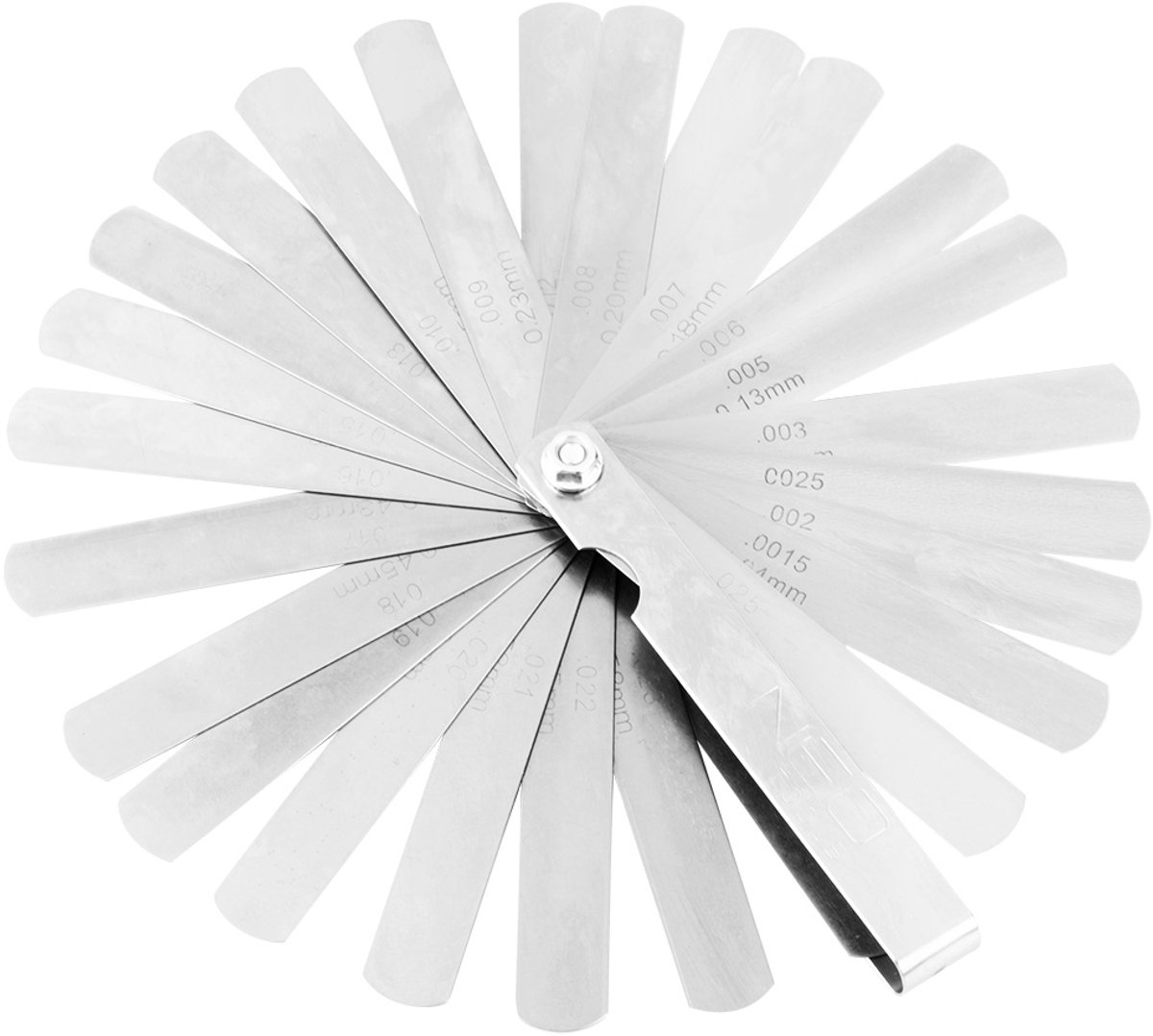 NEO - Feeler Gauge - 26 Bladen - 0.04-0.63 mm - Roestvrij Staal