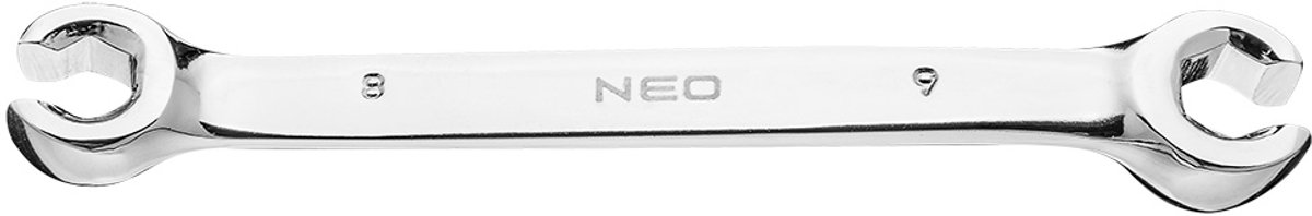 NEO Serie - Halfopen Ringsleutel - 8 x 9 mm - Chroom-vanadiumstaal - 15° Gebogen