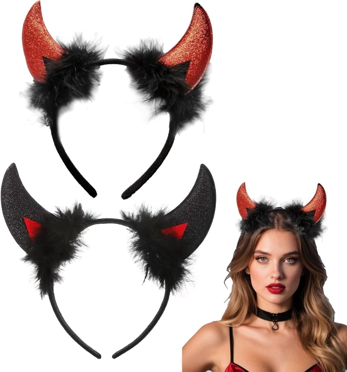 Verstelbare comfortabele duivelsoren hoofdband accessoire voor carnaval, Halloween en feestkostuums, perfect voor themafeesten en evenementen