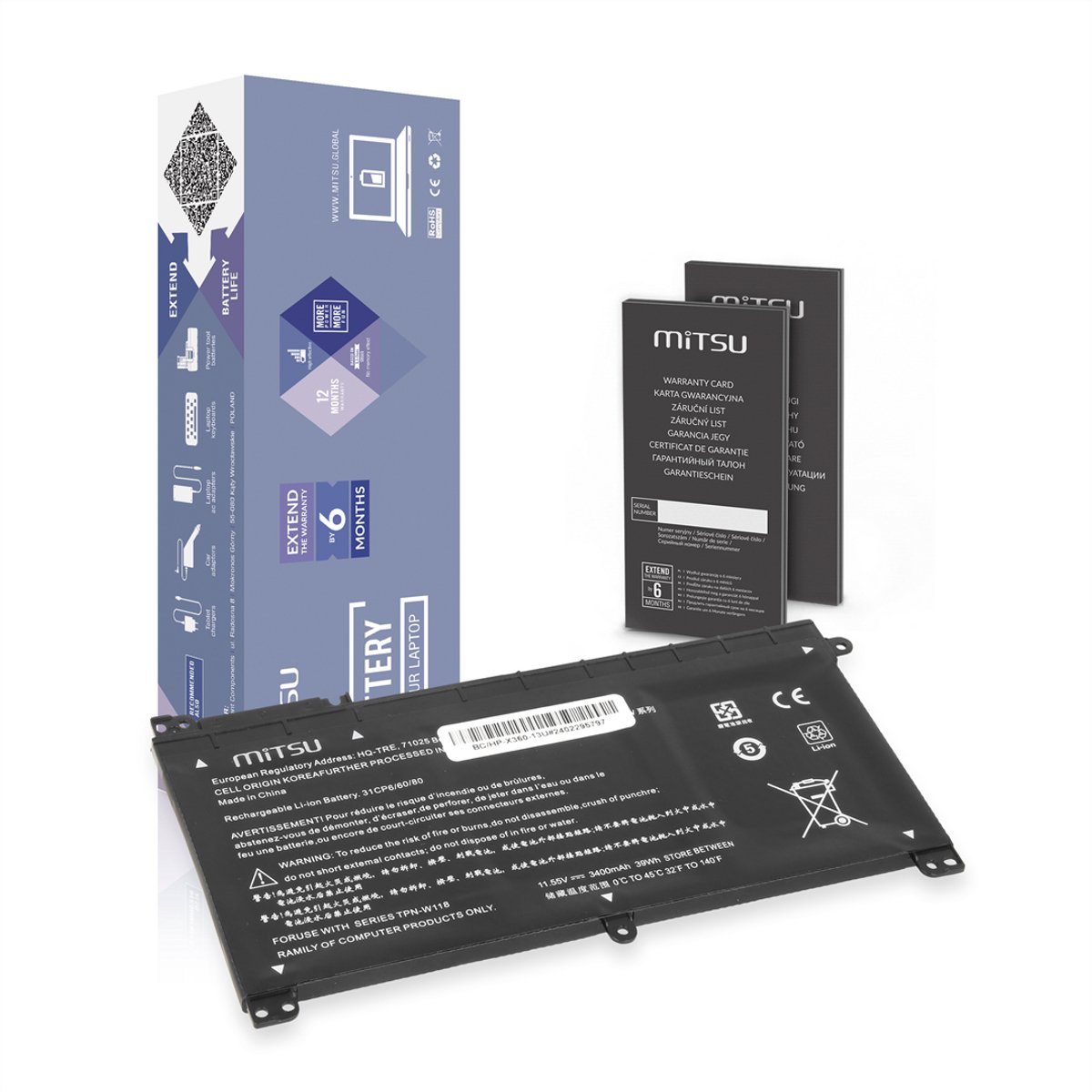 Mitsu - Laptopbatterij - Pavilion X360 13-serie - Langdurige Energie - Milieuvriendelijk