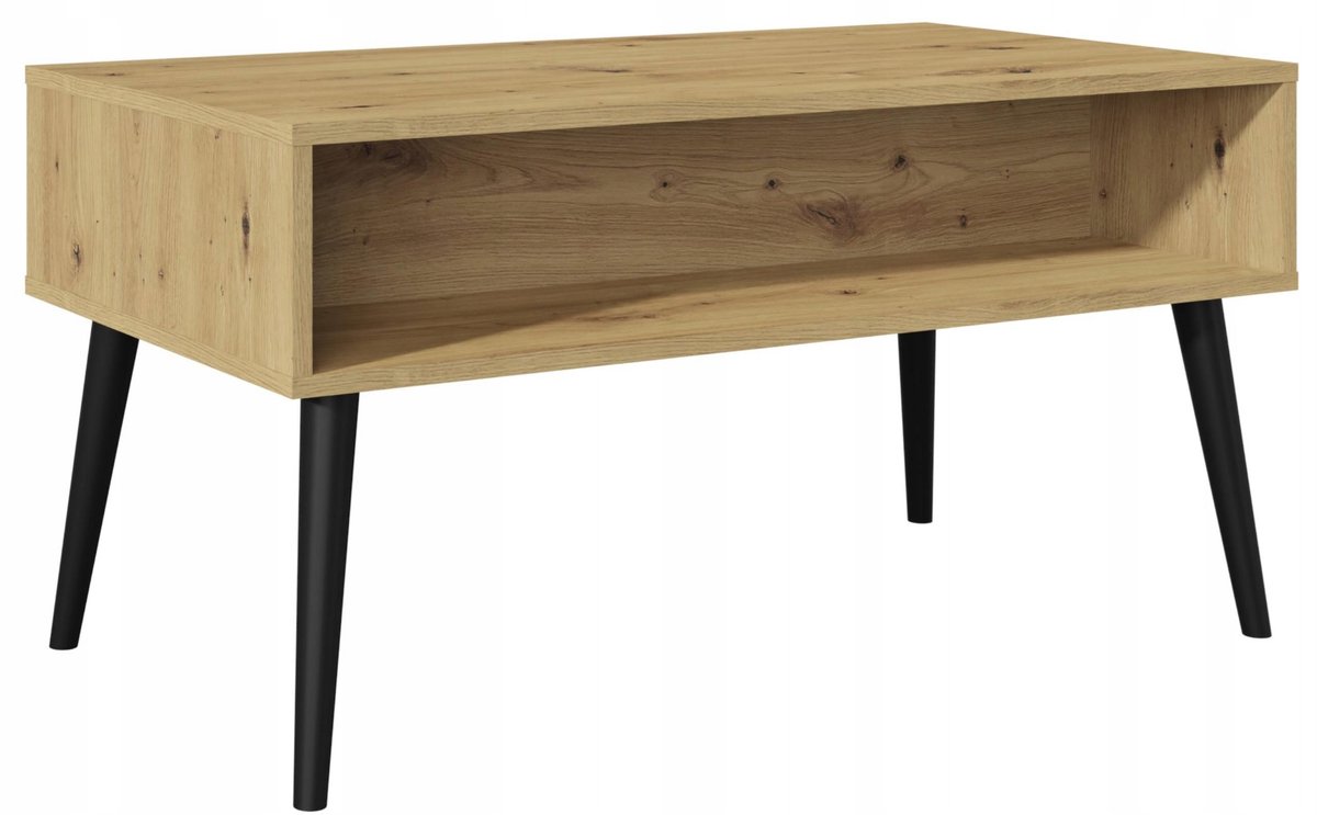 UFC LINO Serie - Koffietafel - Eik Artisan - 100x50cm - Scandinavisch Retro Loft