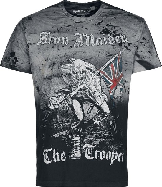 Iron Maiden The Trooper Heren T-shirt - grijs - S