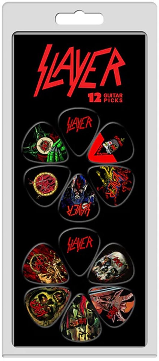 Slayer - Album Covers 12Pack Plectrum - Zwart/Multicolours