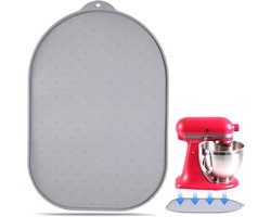 Verrijdbare schuifmat - Opbergmat voor aanrecht - Schuifmat voor blender - Siliconen - Geschikt voor KitchenAid blenders van 5-8 liter - Grijs - 40,2 x 27,1 cm