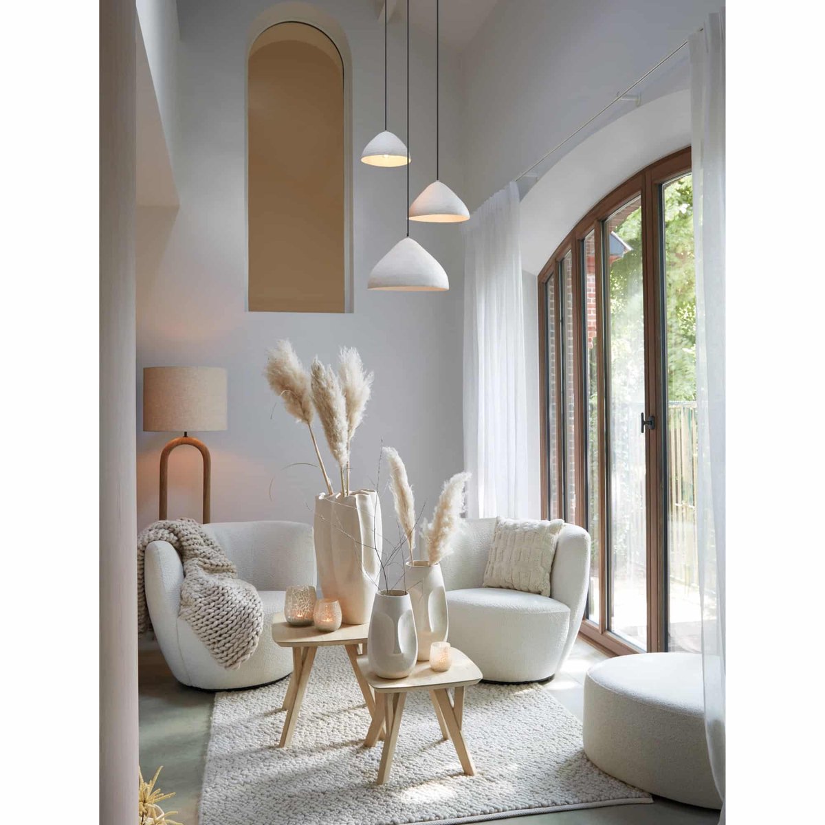 Light & Living Vloerlamp Paceco - Naturel - 35x20x119cm - Modern - Staande lampen voor Woonkamer - Slaapkamer thumbnail 6