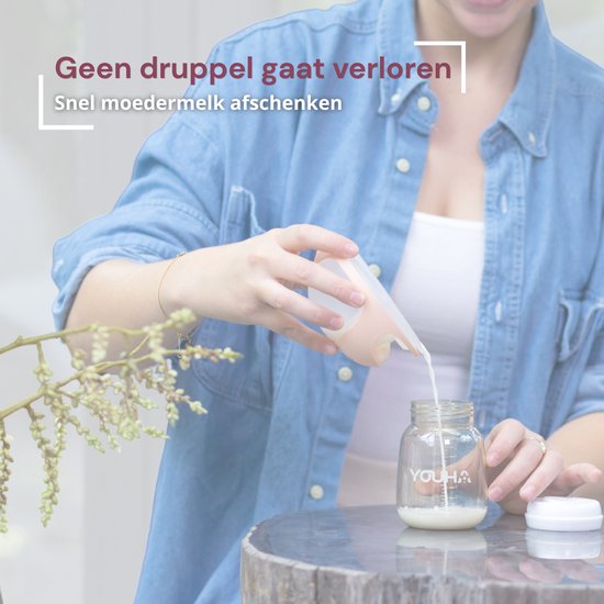 Youha POD - Lekschaal - Moedermelk bewaren en opvangen - Melkcollector - Draagbare cup - handen vrij - moedermelk opvangen - lekschalen - borstschelp - opvangcup voor moedermelk - BPA Vrij - 120ML opvangcup van Youha — afbeelding 2