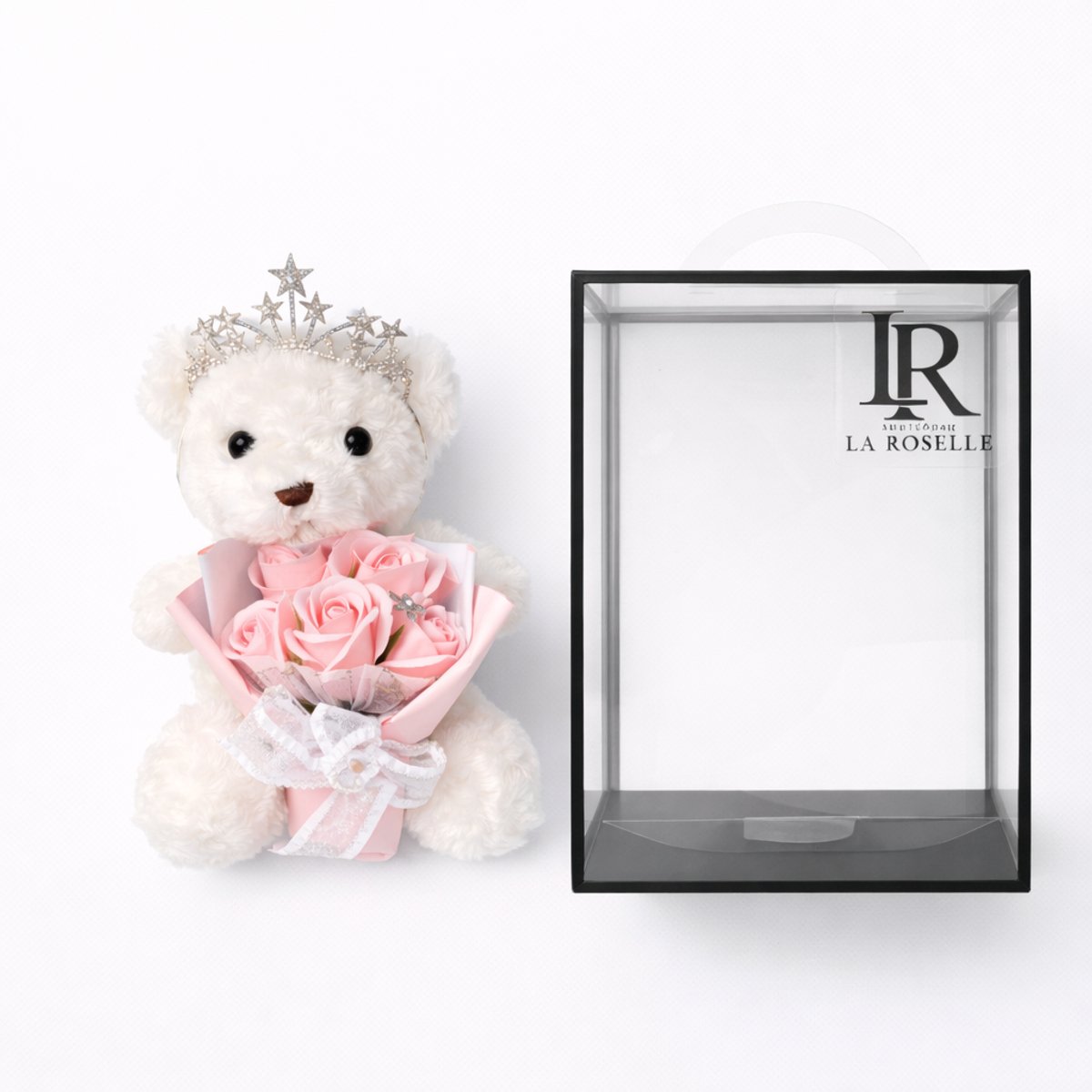 Knuffelbeer met Rozen boeket – Cadeau Box