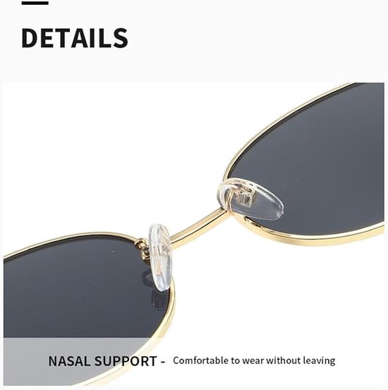 Mode - Ovale metalen zonnebril - Retro-sport zonnebril voor dames - Zonnebril met spiegelglazen voor dames - UV400 — afbeelding 4