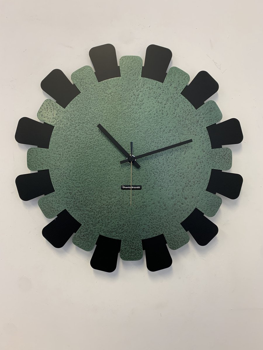 MOSACLOCK GREEN LABEL XL 50 Wandklok Modern Industrieel Design GROEN