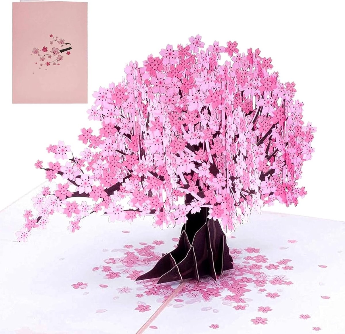 Prachtige 3D Kersenbloesem Pop-upkaart, romantische wenskaart voor Valentijnsdag, verjaardag en trouwdag, perfect cadeau voor elke gelegenheid