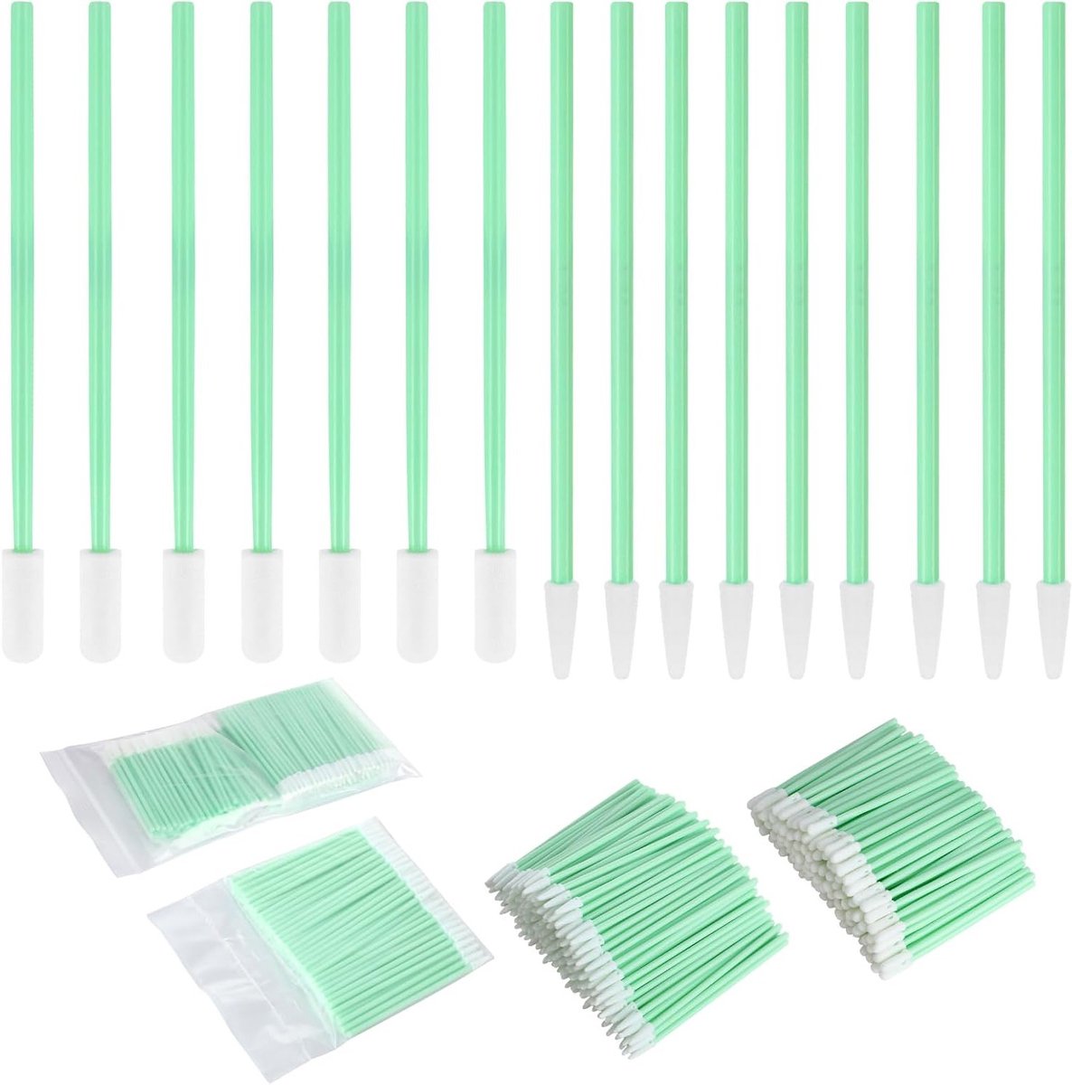 300 Stuks Wattenstaafjes, Schoonmaakstokken, Schuim Dots en Steriele Doekjes voor Elektronica, Lens en Camera Onderhoud