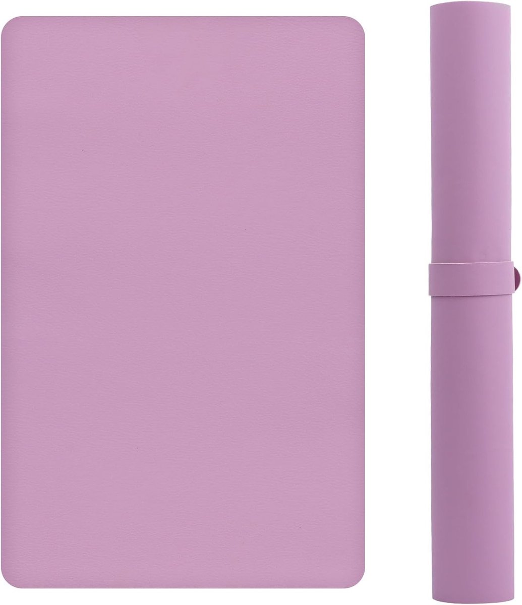 Handsteun Bureau Mat voor Manicure - Waterdicht Nagelarmkussen - Vouwbaar en Antislip - Zacht PU Leer 60 x 40 cm (Paars)