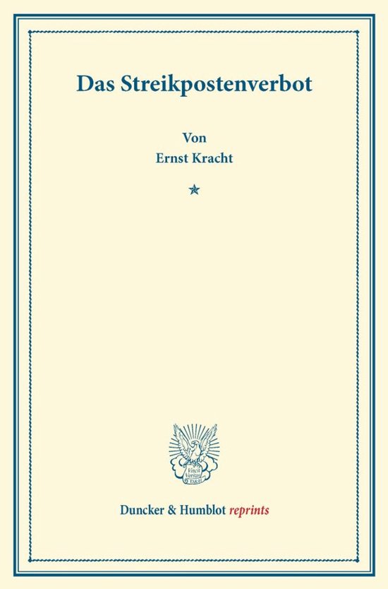 Das Streikpostenverbot - cover