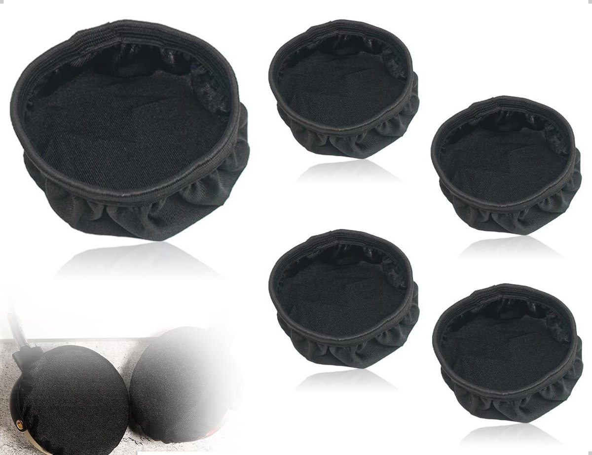 Set van 4 comfortabele en wasbare oorkussens voor hoofdtelefoons, ideaal voor gym, kantoor en internetcafé (Zwart, 9 tot 11 cm)