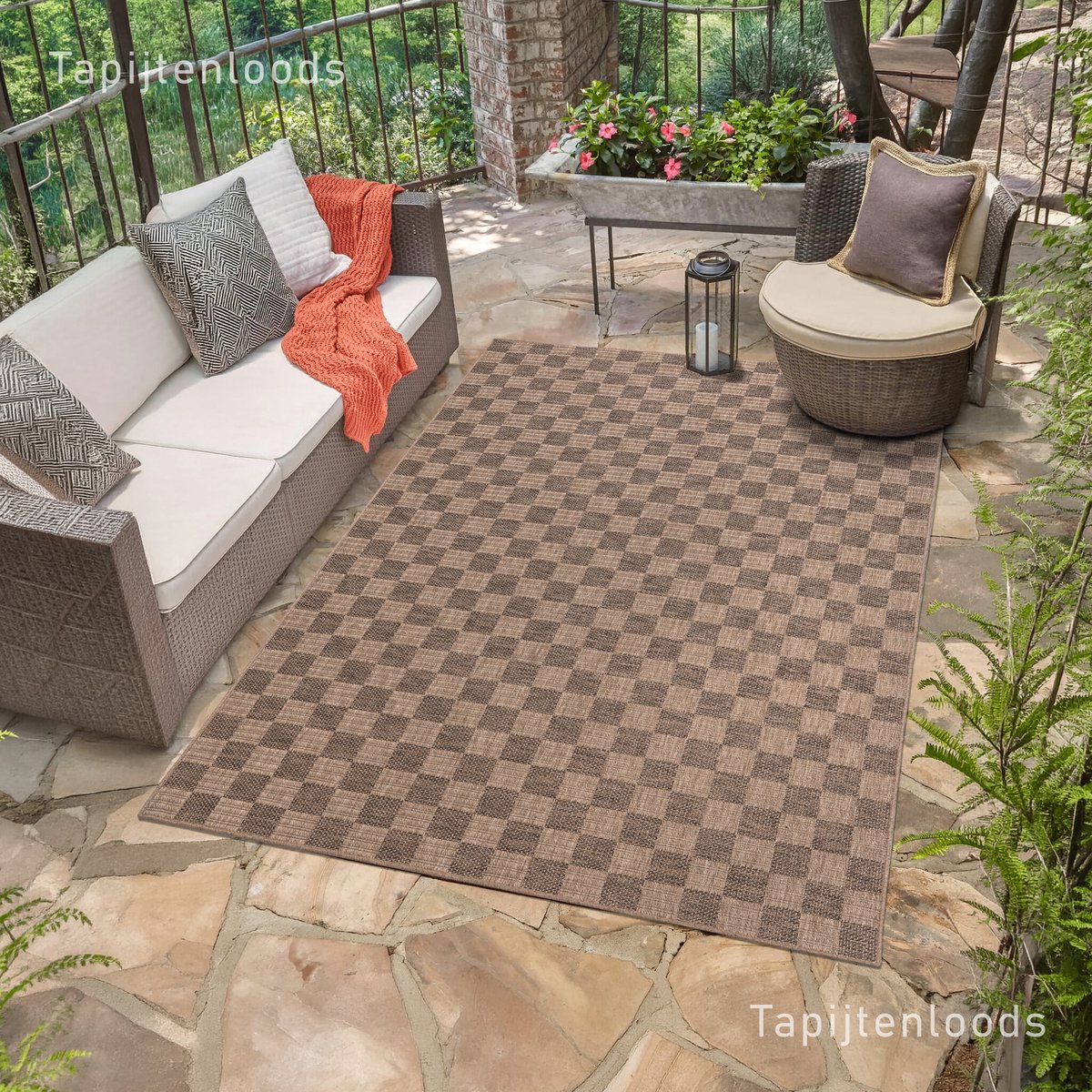 Muratap Sahara Buitenkleed Jute-Look Weerbestendig Vloerkleed Beige