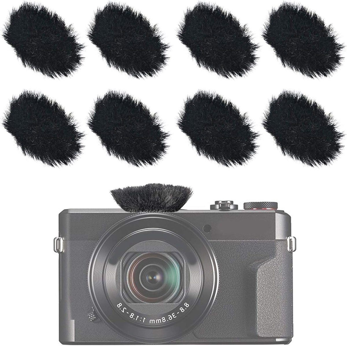 Winddichte Fleece Hoeden Set van 8 voor DSLR Camera's - Bescherming tegen Weerselementen, Comfortabel en Duurzaam