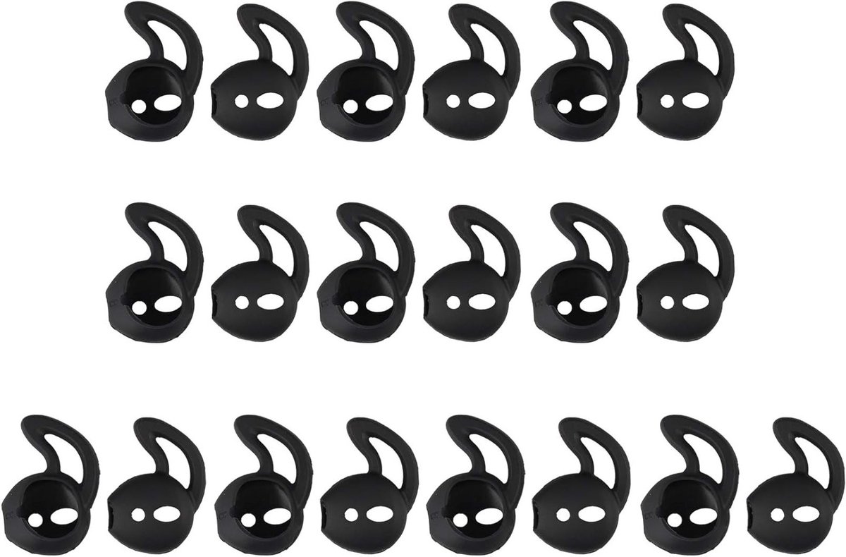 Vervangende Silicone Oordopjes - 10 Paar Zachte Antislip Sport Oordopjes met Oorhaak, Bescherming en Comfort voor Hoofdtelefoon en Earbuds