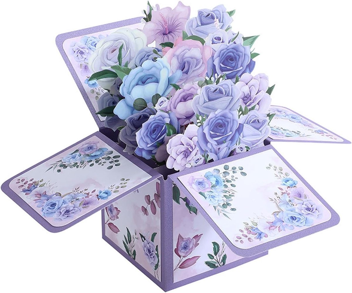3D Bloemenkaart met Vlinder voor Verjaardag, Pensioen of Cadeau - Inclusief Envelop en Unieke Ontwerpen