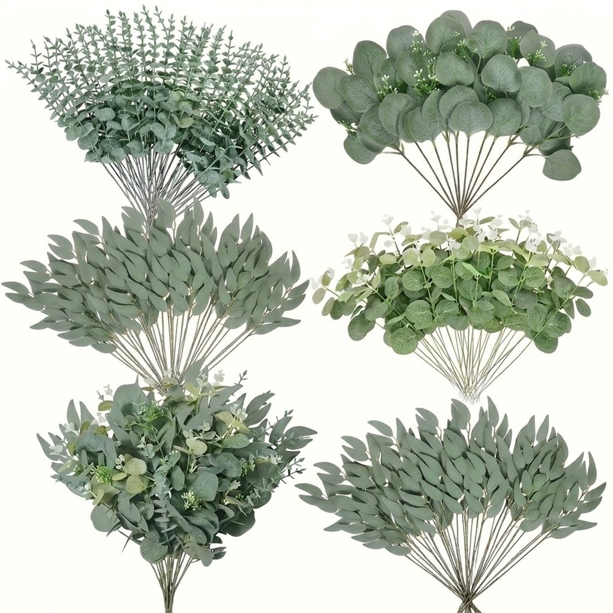 Groene kunsttakken eucalyptus kunstbloemen set van 20 stuks decoratie bladeren boeket voor interieur vaas tafel bruiloft DIY
