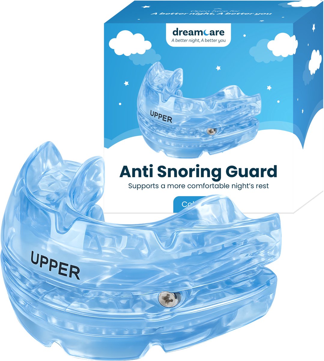DreamCare Anti Snurk Beugel Core - Snurkbeugel - Anti Snurk - Verstelbaar - Snurkbeugels - Anti Snurk Producten - Knarsbitje - Blauw
