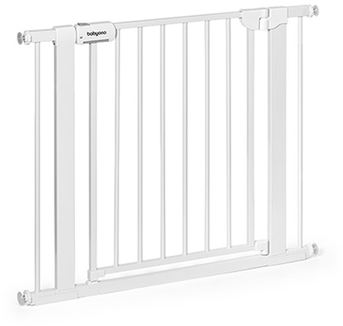 BabyOno Traphekje Veiligheidshekje 75–96 cm – Zonder Boren – Dubbele Sluiting – Automatisch Sluitend – Wit – Kinderhekje Trap en Deur