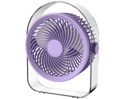 Ventilatoren-Stille Tafelventilato - USB Oplaadbaar - 20dB Fluisterstil - 330° Draaibaar - Persoonlijke Bureauventilator voor Slaapkamer en Kantoor