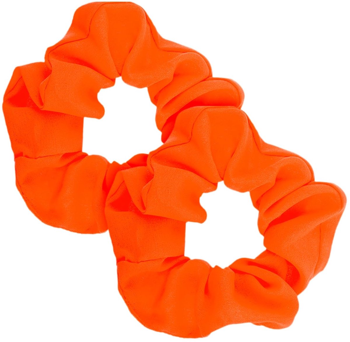 2 stuks neon haarelastiekjes scrunchie pop fluorescerend oranje scratch effen kras elastiekjes haaraccessoires scrunchies zijde voor dames satijnen haarelastiekjes meisjes glitter