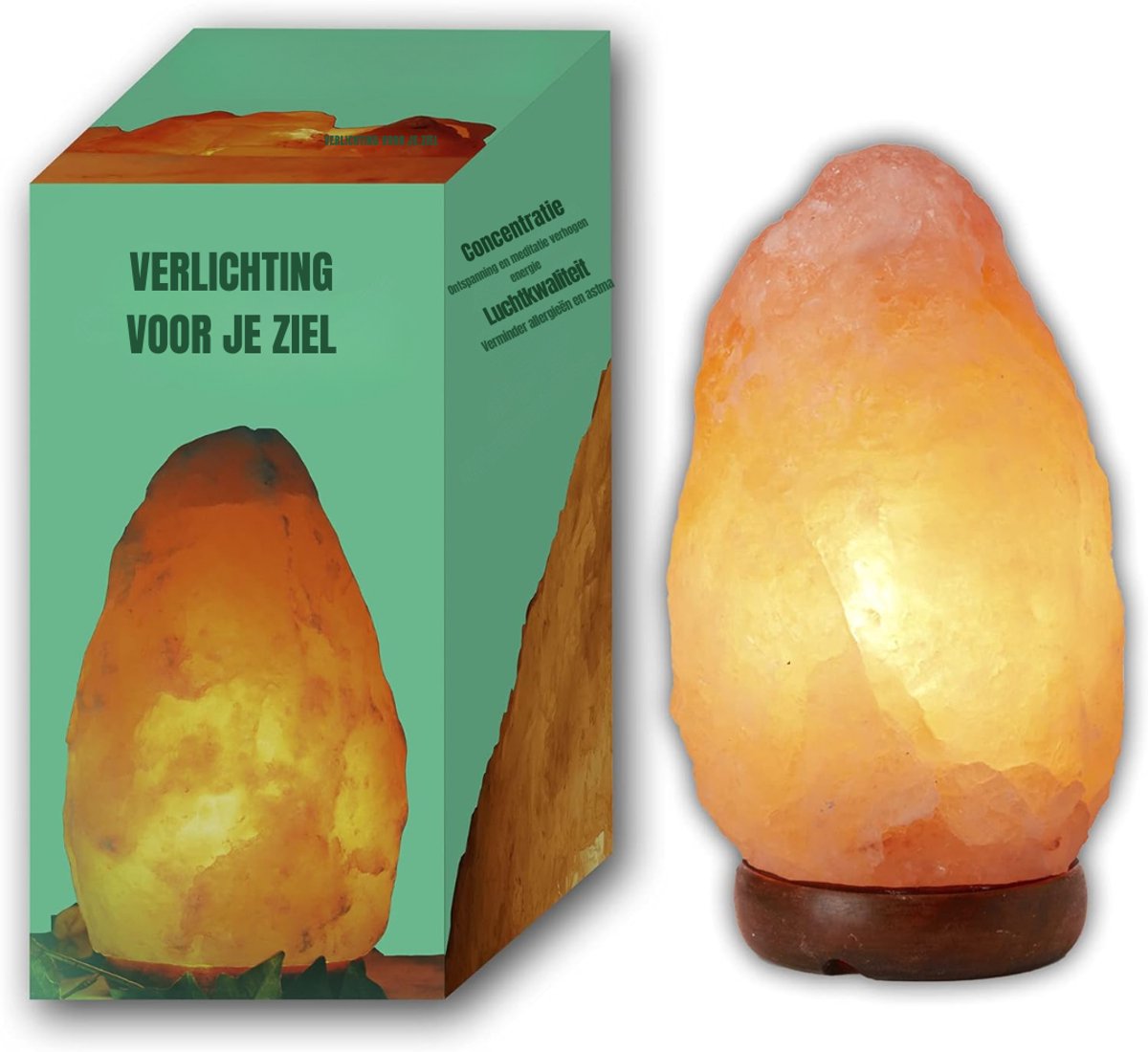 RUX® Himalaya Zoutlamp - Zoutlamp - Wit - ‎15cm x 15cm x 25cm