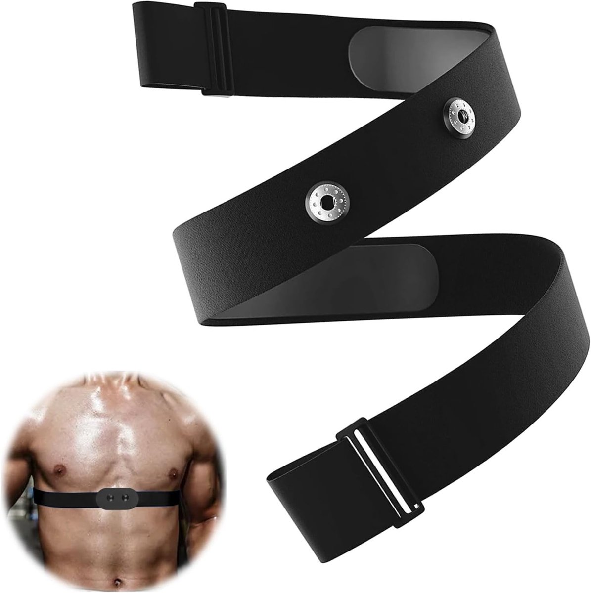Verstelbare Elastische Borstband voor ANT, Geschikt voor Polar H1 H10 H9 H7 en Garmin, Comfortabele Vervangingsriem, Ideaal voor Sport en Activiteiten