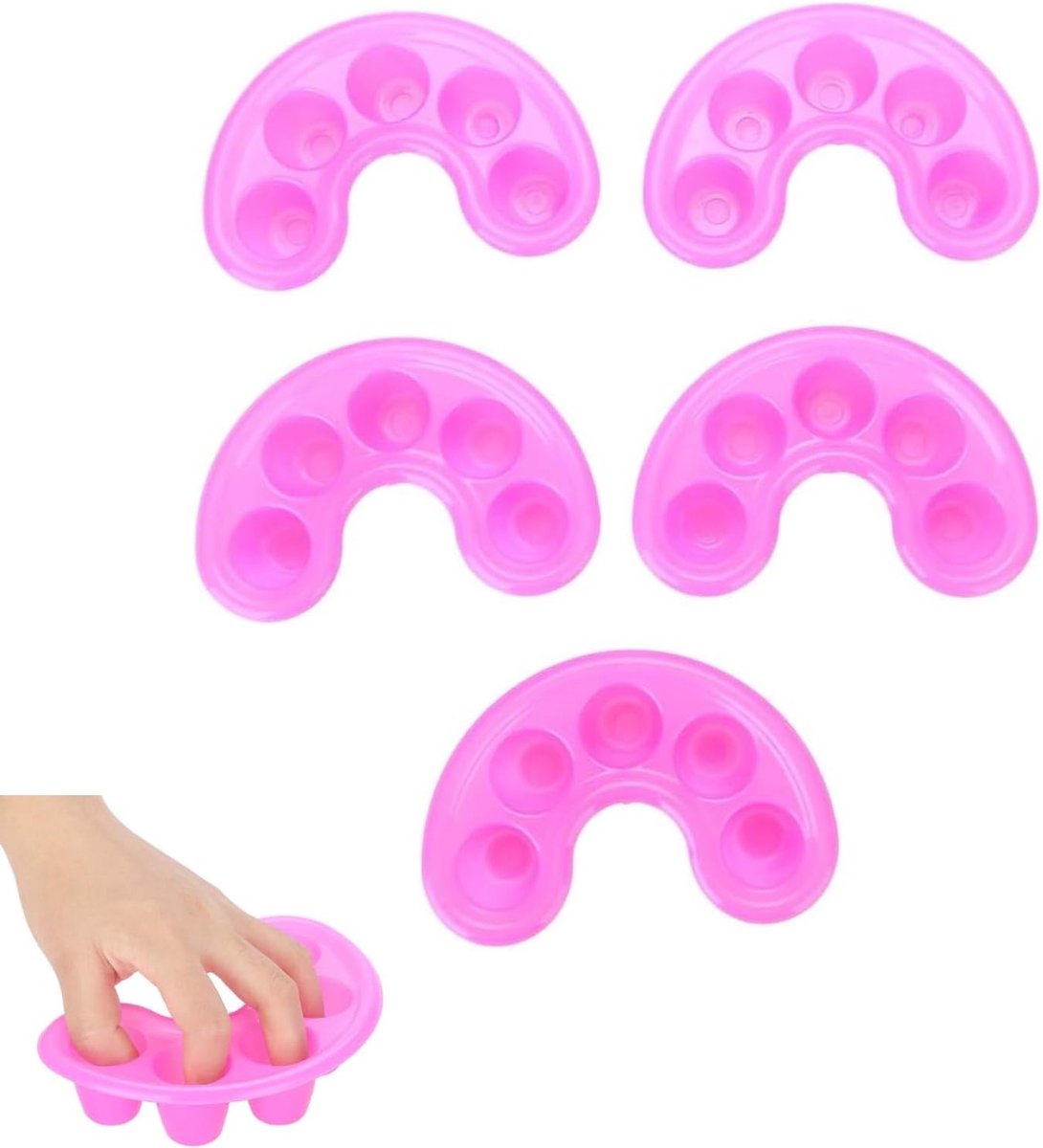 Handwas Kom Set van 5 Stuks - Plastic, Draagbaar en Geschikt voor Manicure en Pedicure