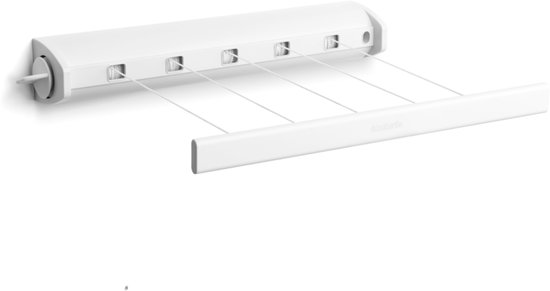 Brabantia Roldrooglijn - Uittrekbaar tot 4,4 m - 22 m - Wit