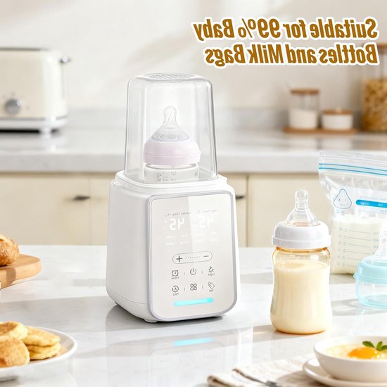Flessenwarmer voor Baby's met Instelbare Temperatuur en 48 Uur Warmhoudfunctie voor Borstvoeding — afbeelding 5