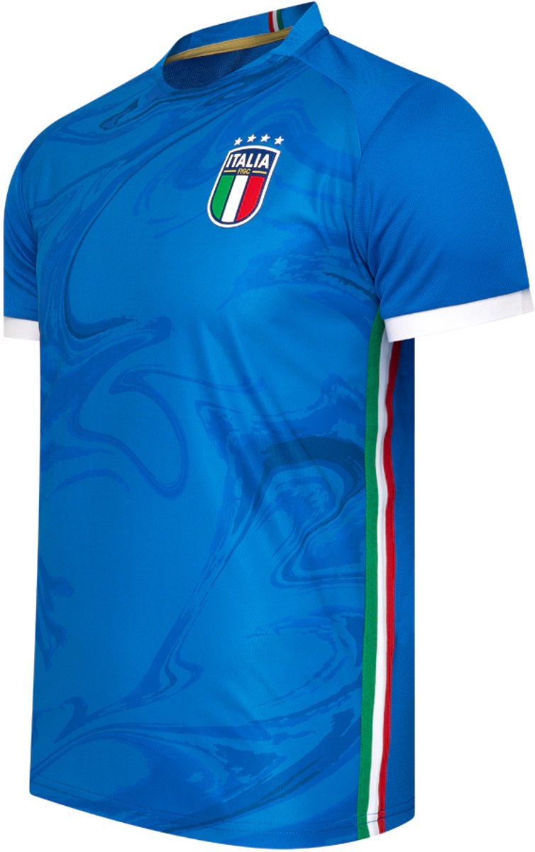 Italië Voetbalshirt Heren - Maat S t/m XXL - FIGC - Officiële Fanmerchandise - Blauw - Polyester