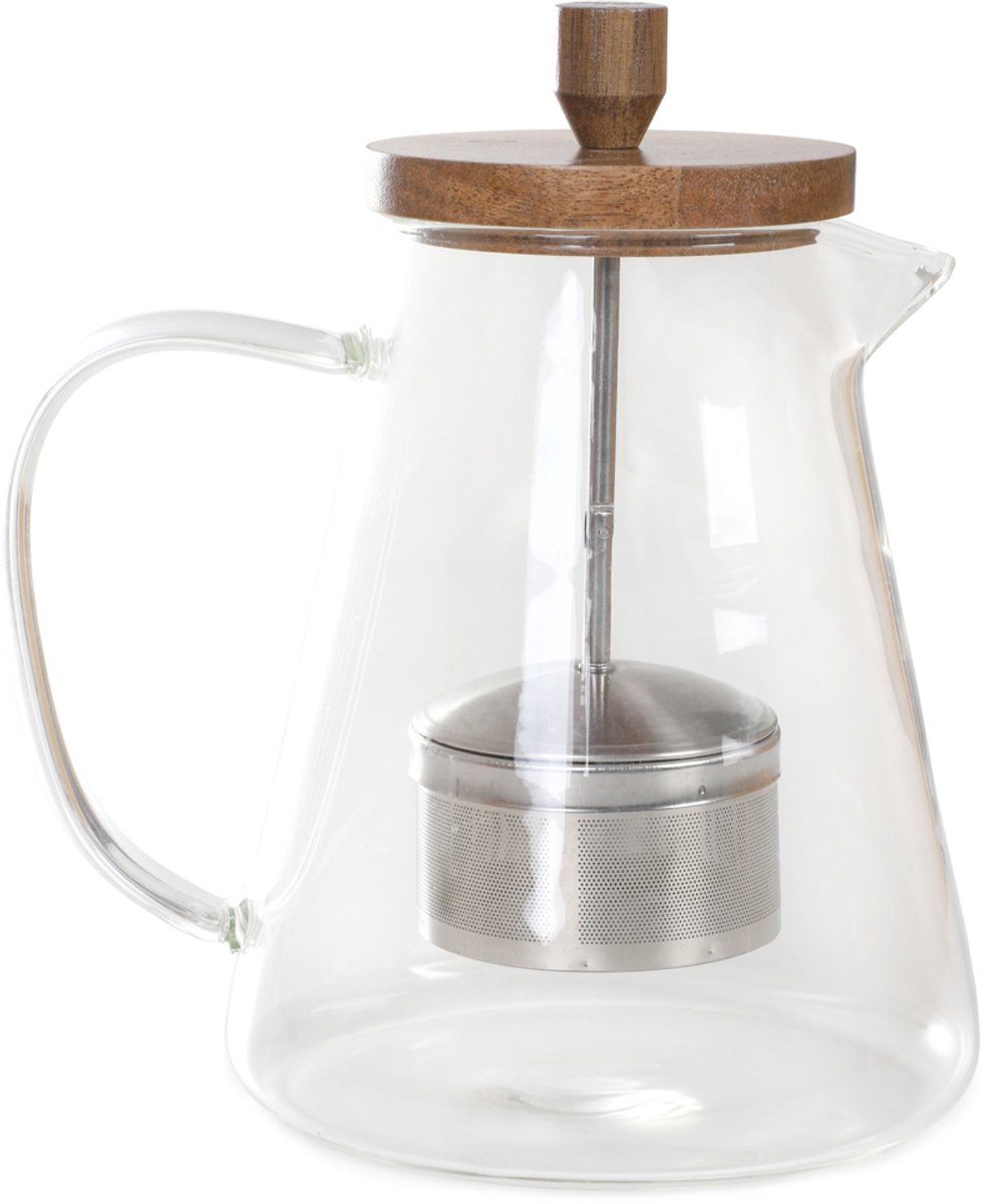 HOMLA - Glas Karaf OLIVIA GREEN - 1.3 L met Bentapparaat