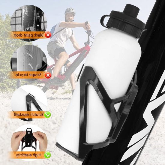Waterdichte Flessenhouder voor Fietsen met Verborgen Compartiment voor AirTag, Universele Drinkhouder en Diefstalbeveiliging, Inclusief Schroeven en GPS Tracker Bevestiging — afbeelding 3