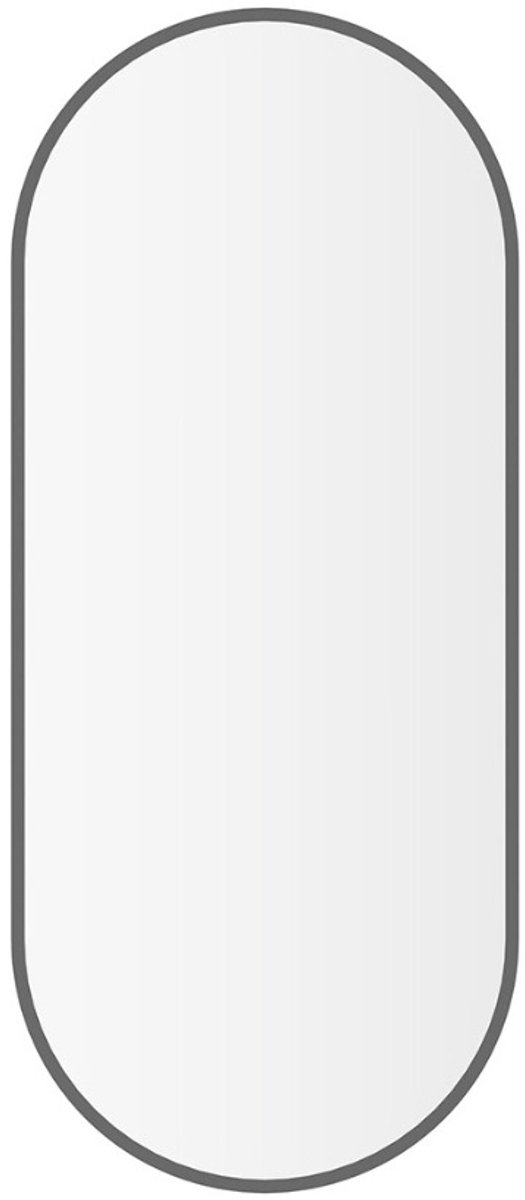 Sanifun Remco Ovale Spiegel 300x700 mm – Gunmetal Aluminium Lijst Wandspiegel