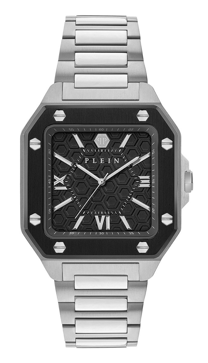 Philipp Plein Plein Edge PWYGA0226 Horloge - Staal - Zilverkleurig - Ø 42 mm