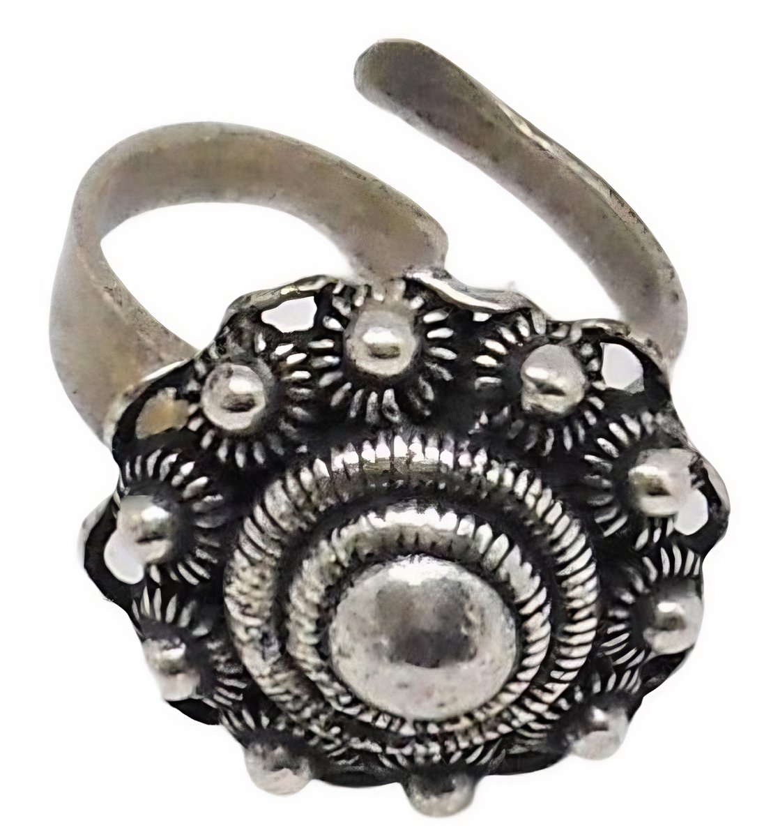 Zeeuws Meisje - Zeeuwse knop ring verzilverd