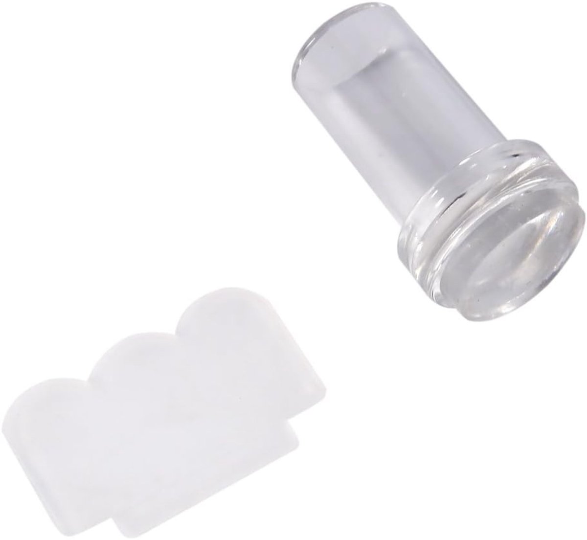 Transparante Silicone Nail Art Transfer Set voor Nail Polish met Pestle en Scraper - Perfect voor Creatieve Nagelontwerpen en Nail Art Printing Tools