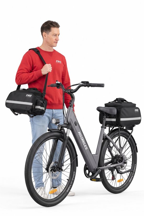 Voltano Luxe E-bike Fietstas 28L – Ice Blauw – Waterdicht - Fietstas -expert.nl