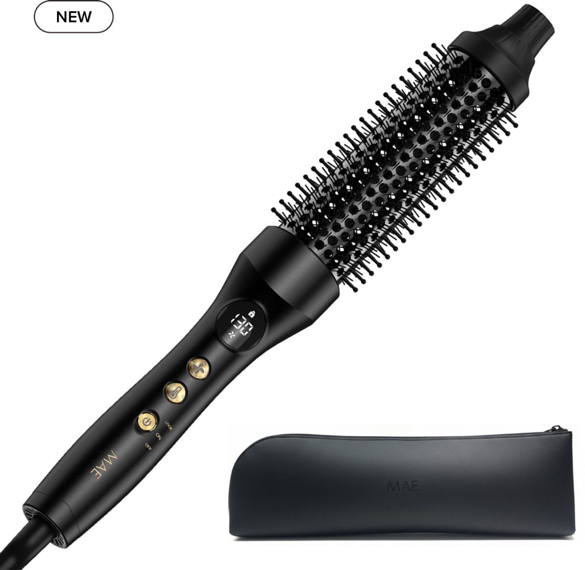 MAE® Thermal Brush - Keramische Warmteborstel - Fohnborstel - Airflow & Plasma Technologie - Pluisvrij - Krulborstel - Alle Haartypes