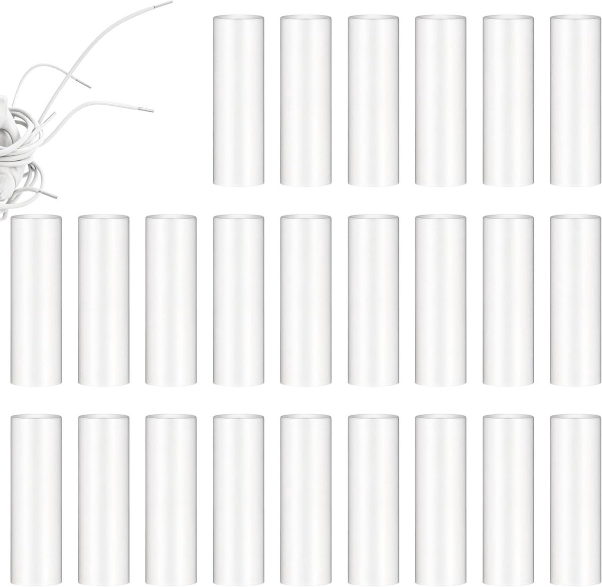 100 Stuks Doorzichtige Aglets voor Schoenveters, Warmtekrimp Einde Tips voor Sneakers, Veters Reparatie en Trekkoordvervanging