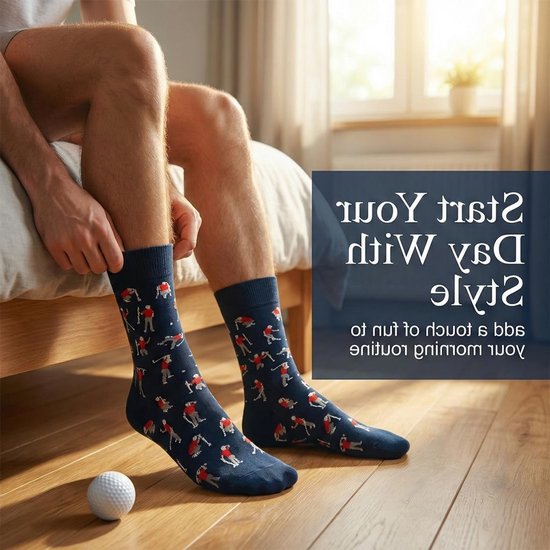 Comfortabele Golfsokken voor Mannen - Perfecte Golfaccessoires en Cadeaus voor Golfliefhebbers — afbeelding 5