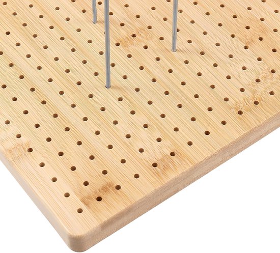 Set van 2 vierkante blokkeerplanken van 25 x 25 cm met 30 pennen, ideaal voor haken, breien en creatief handwerk van Merkloos — afbeelding 2
