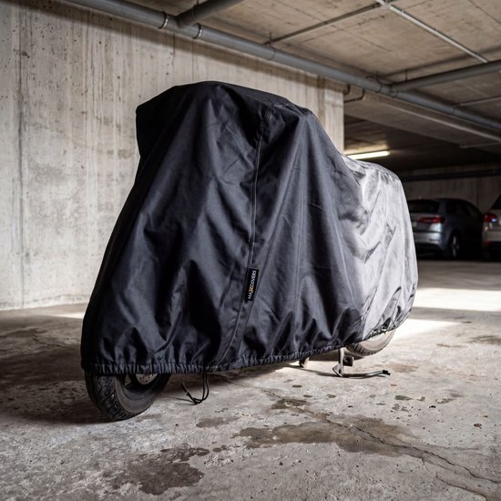 Maxxcovers Motorhoes / Scooterhoes - Zwart- Maat L - Waterdicht - A-kwaliteit - Voor Buiten