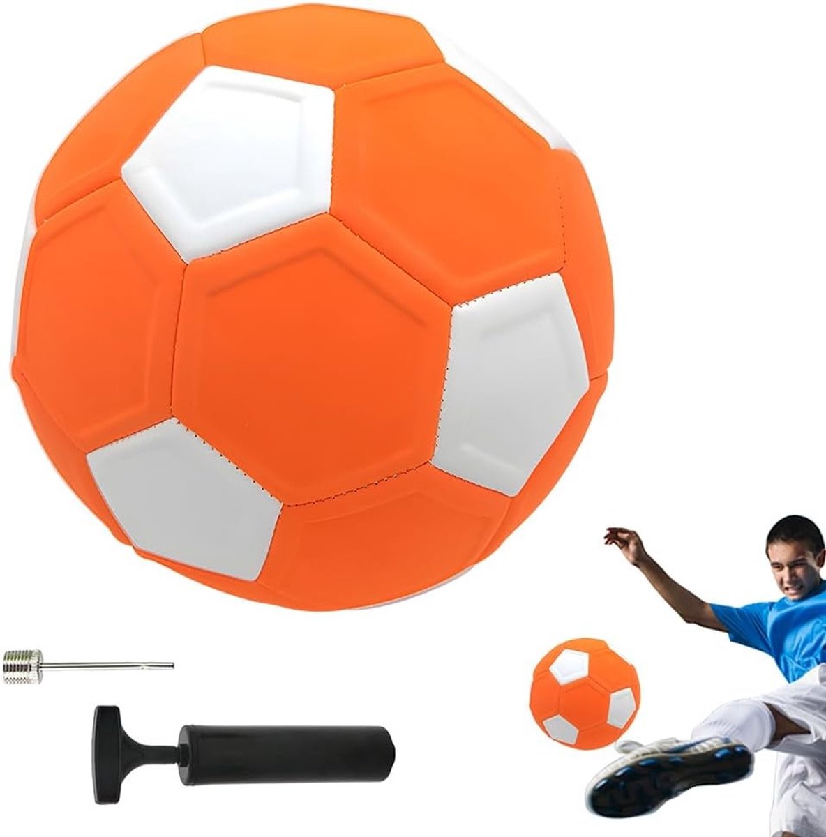 Flexibele Curved Voetbal voor Training, Buitenactiviteiten en Spelplezier - Maat 5 Rubber Bal met Ronde Effecten