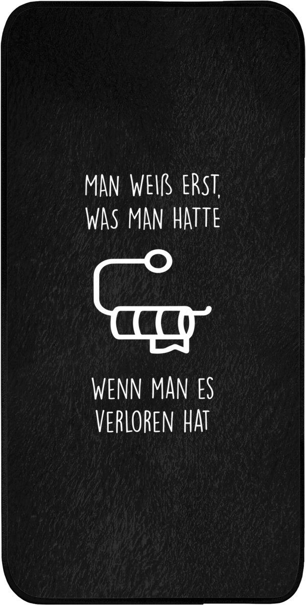 Badmat 60x120 cm - Antislip - Quotes - WC papier - Zwart - Humor - Badmatten voor badkamer - Badkamermat - Douchemat - Badkamer mat