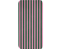 Badmat 60x120 cm - Antislip - Verticale strepen - Groen - Roze - Badmatten voor badkamer - Badkamermat - Douchemat - Badkamer mat