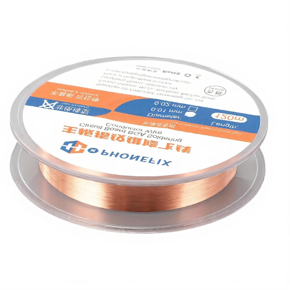 Chip Gidsdraad voor Reparatie van Mobiele Telefoons en Tablets, 120M Koper Draad, 0.01mm en 0.02mm, Ideaal voor Elektronica Herstel