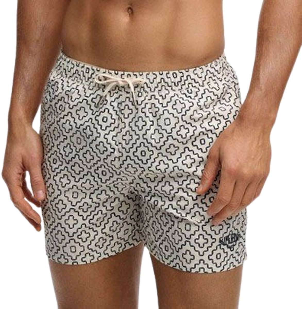 Superdry Premium Printed 15 Zwemshort Heren Zwart